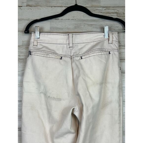 VTG 70s Sears “Put On Shop” Jeans Destroyed Workwear USA Distressed Flare 29x31 - Picture 10 of 14